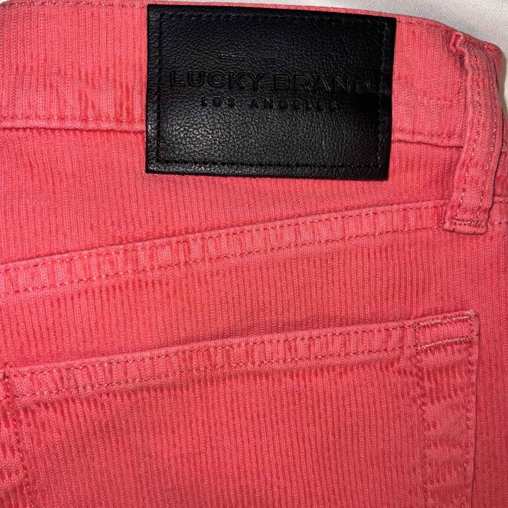 Lucky brand pink corduroy wide leg pants